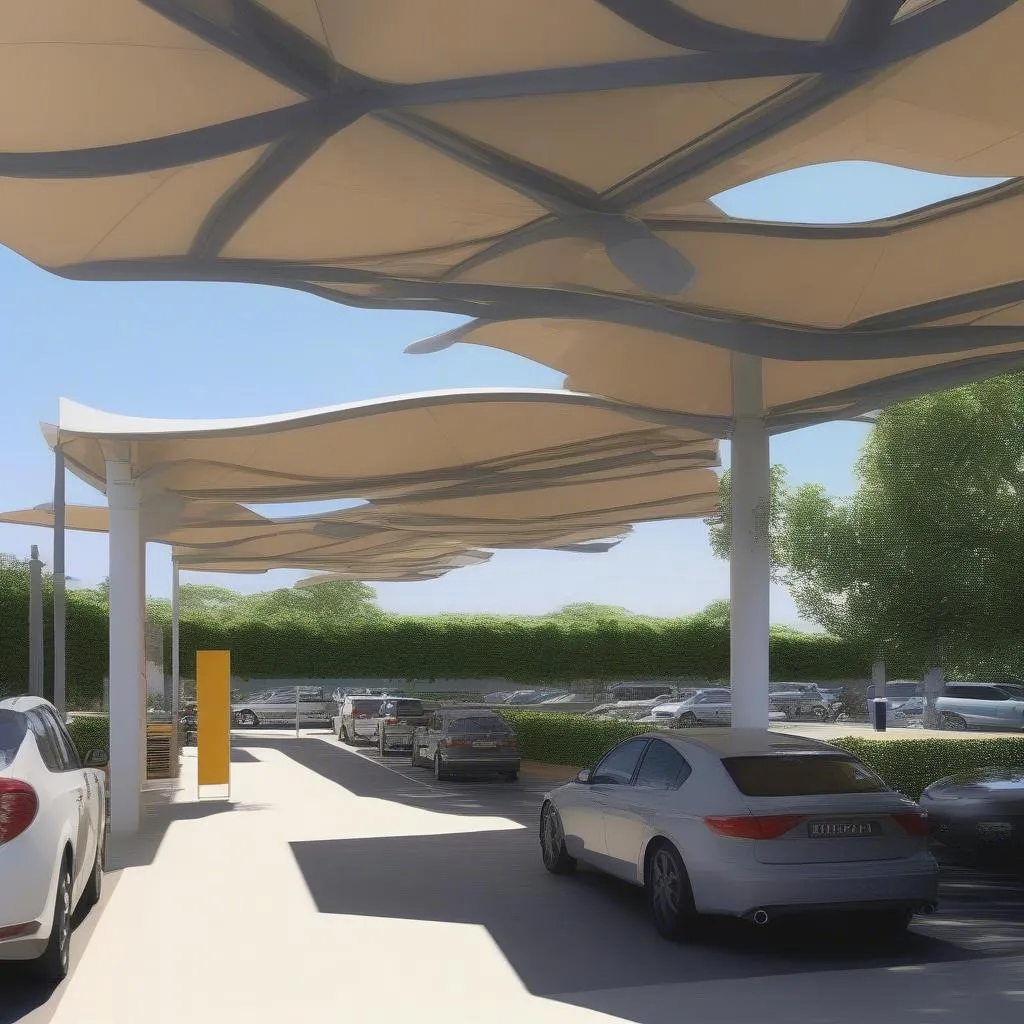 Car park shade structures