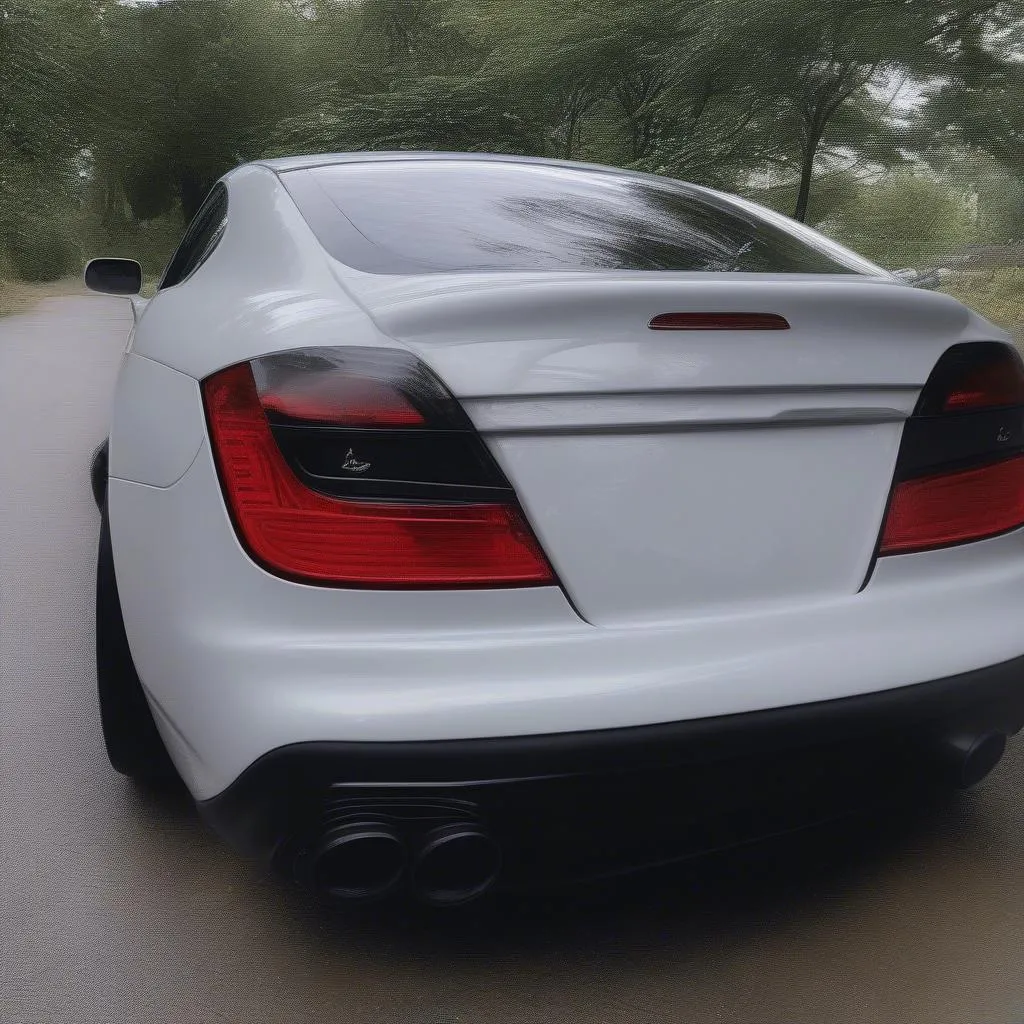 Ceramic clear coat on a car