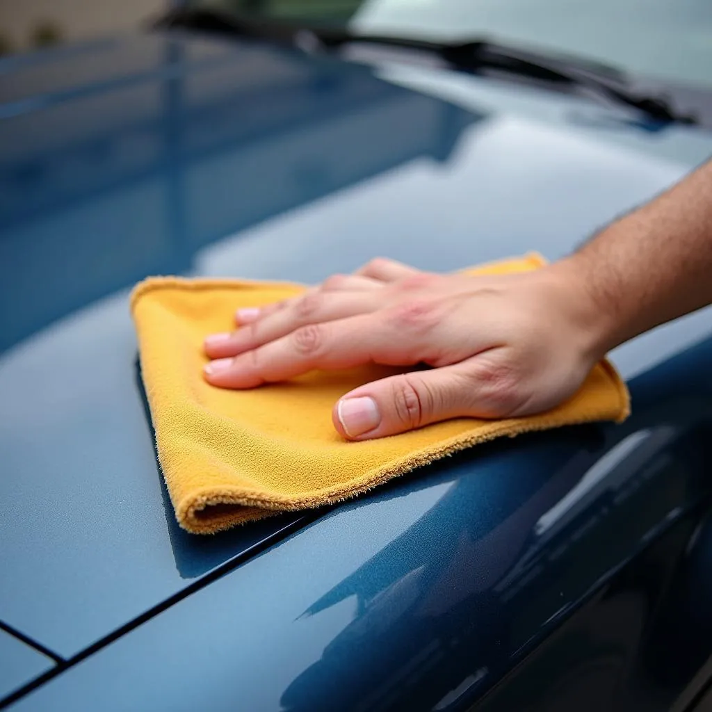 Chamois leather drying car