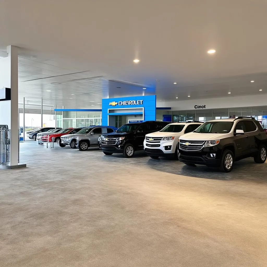 Modern and inviting Chevrolet dealership