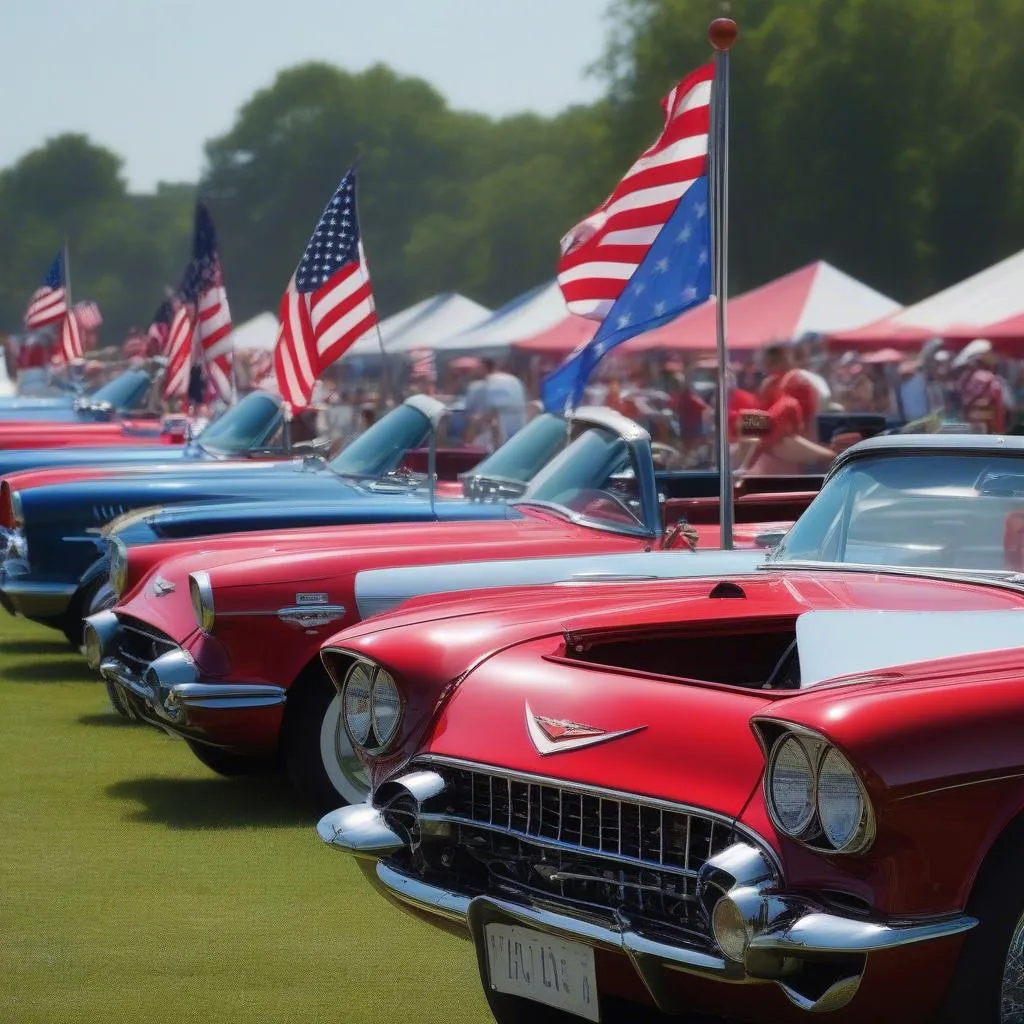 Classic American Cars at Car Show