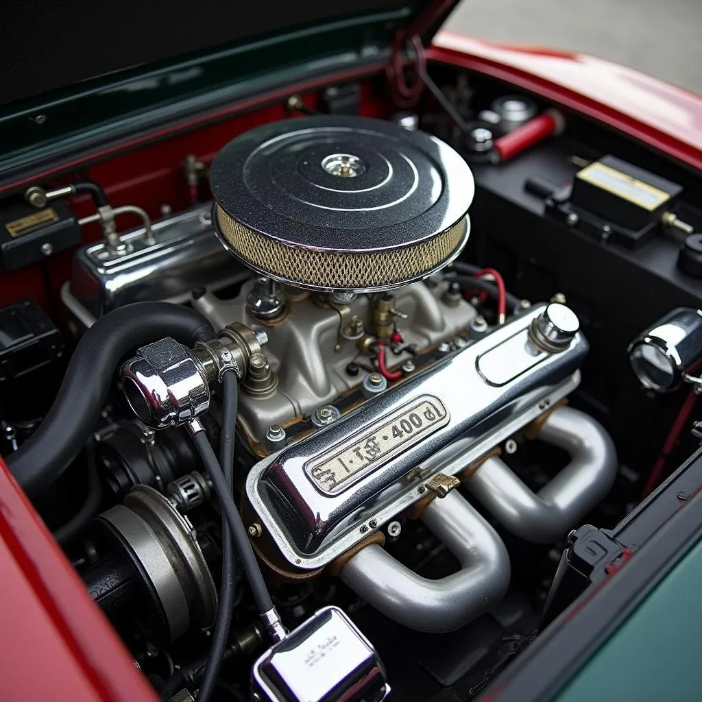 Restored Engine of a Classic British Car