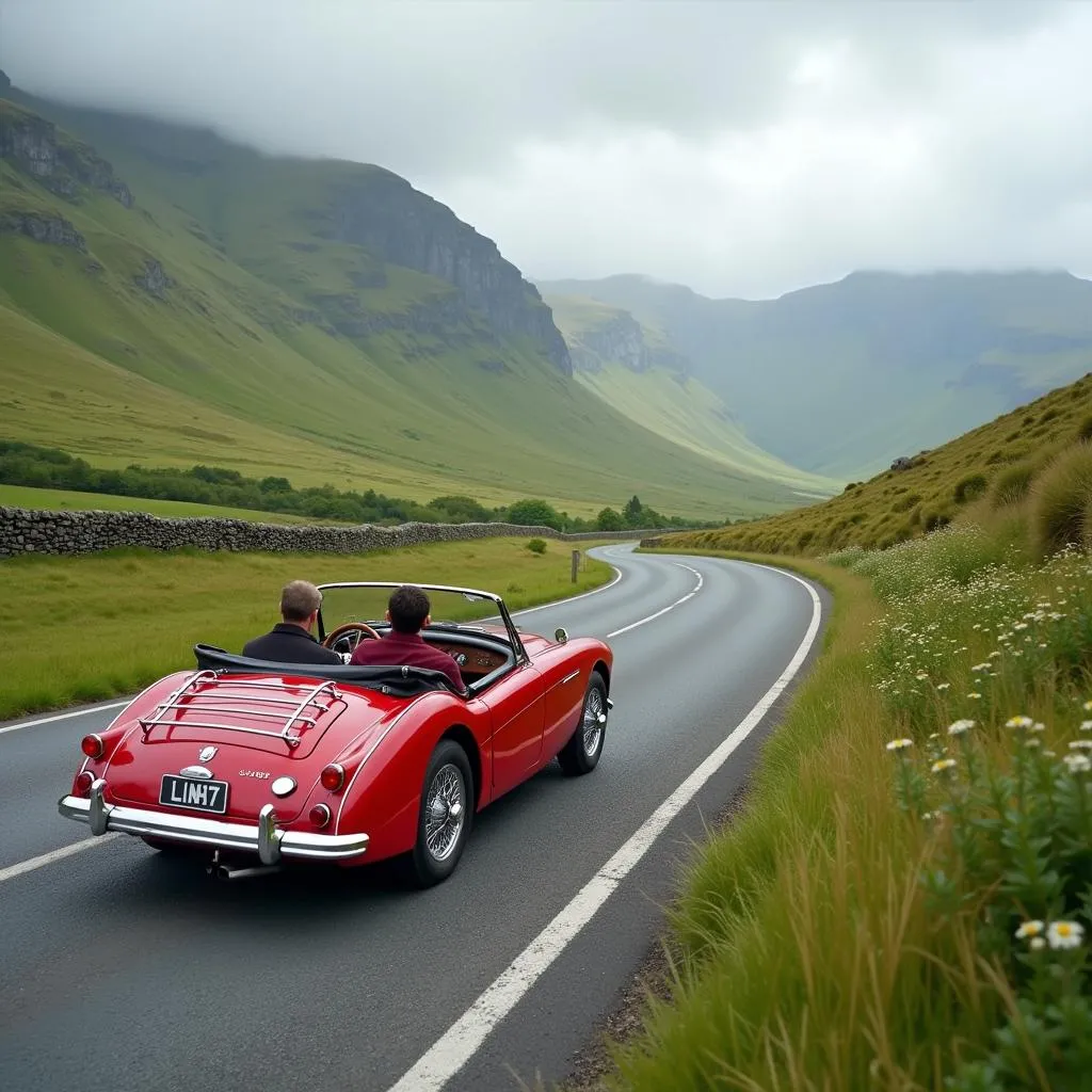 Classic car rental Scotland Highlands