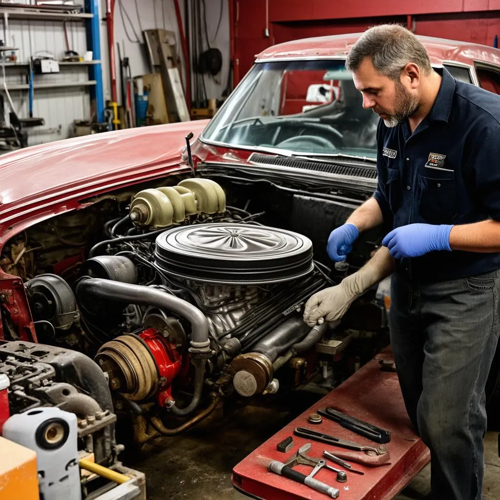 Restoring a classic car