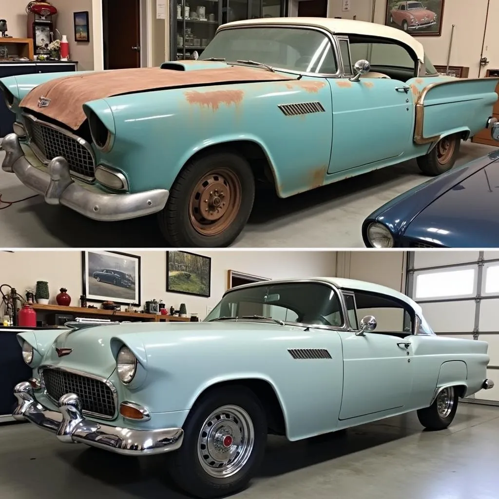 Classic car restoration process