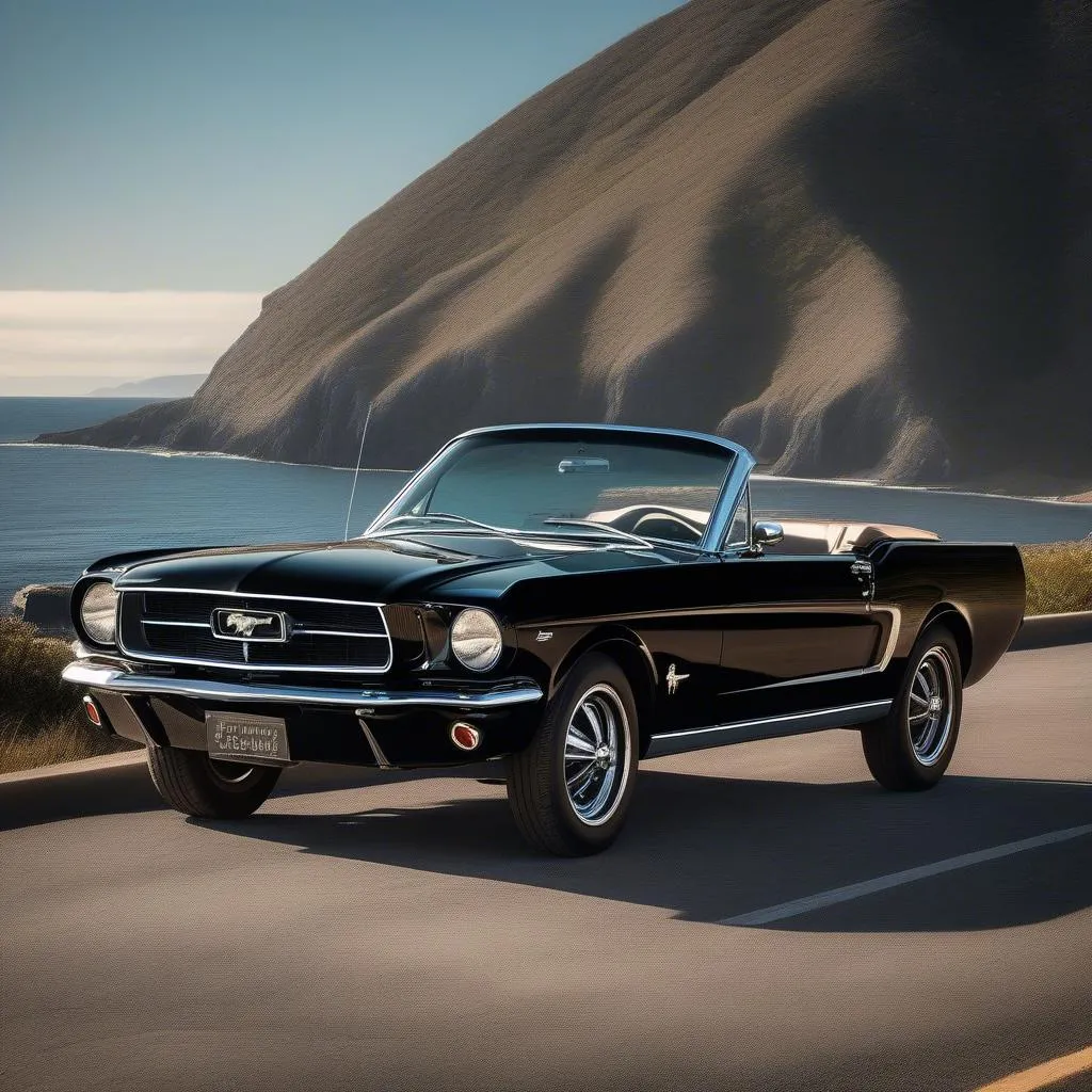 Classic Ford Mustang in Metallic Black