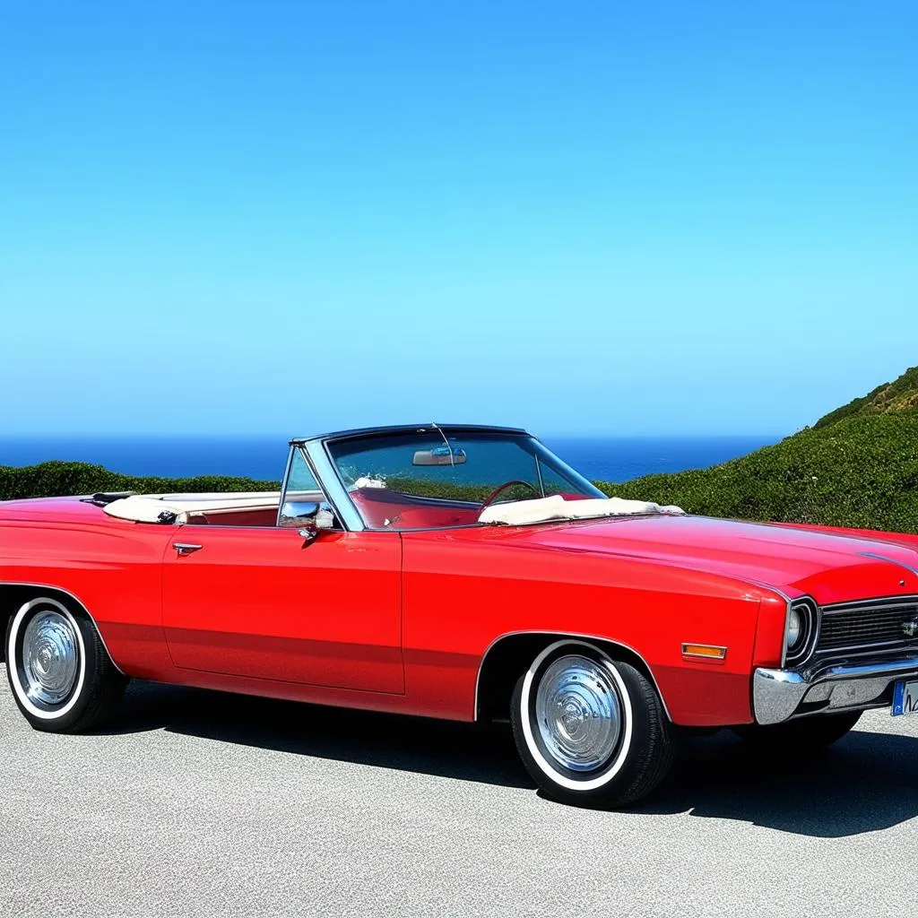 Classic Red Convertible Car