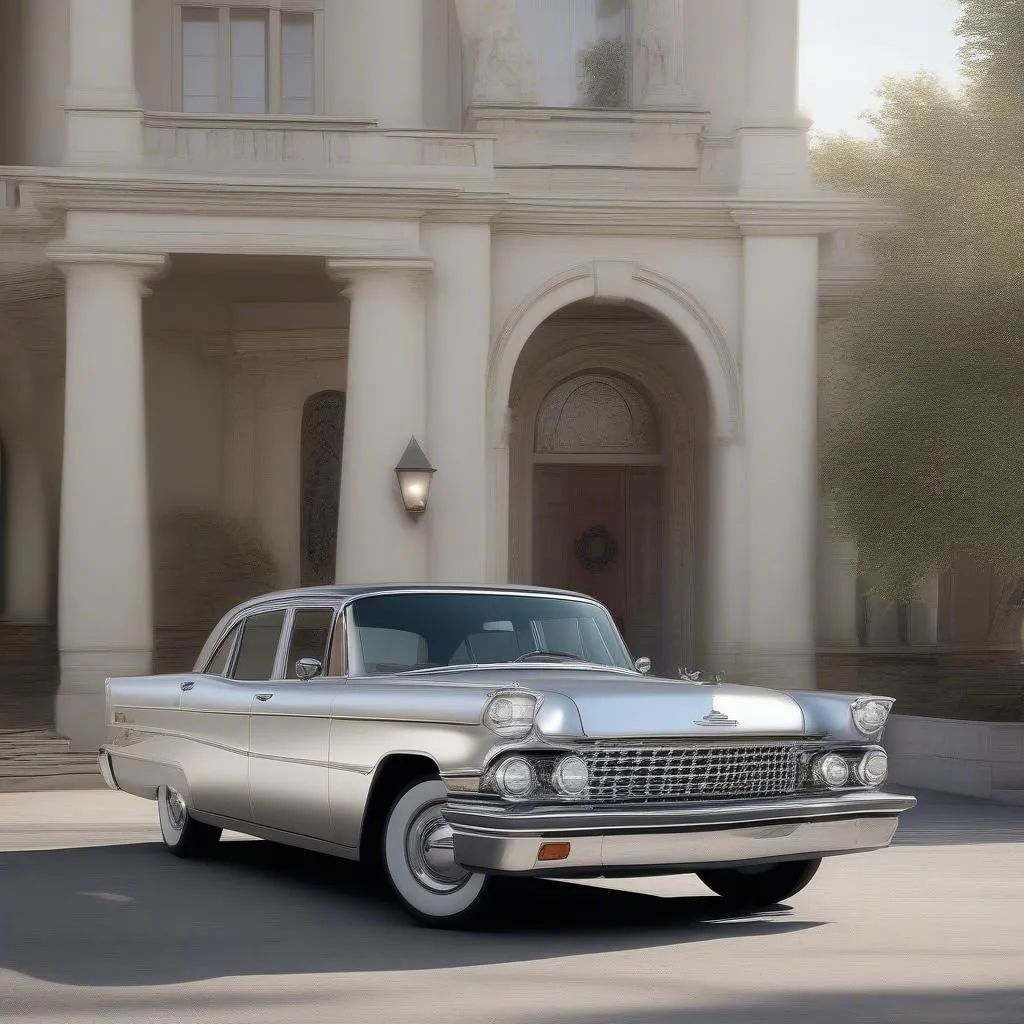 Classic Sedan with Silver Paint