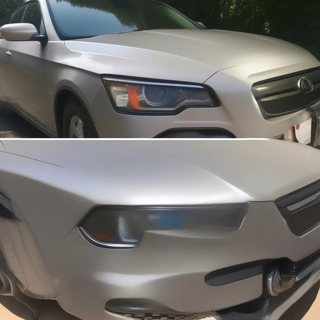 Before and after clay bar treatment