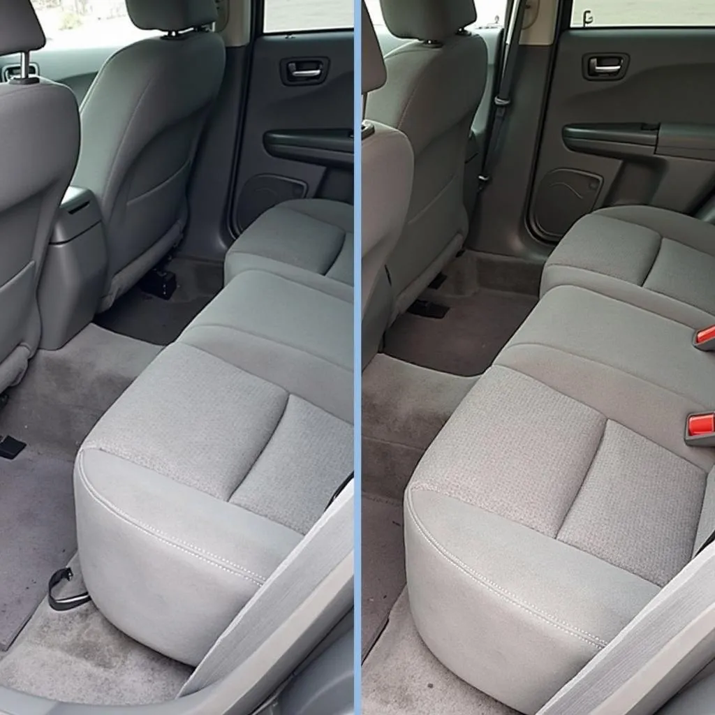 Clean car interior featuring shampooed carpets