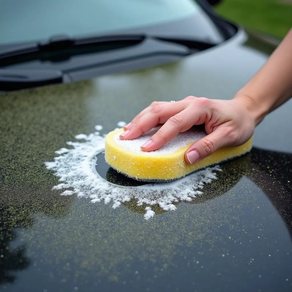 Cleaning Car Moss