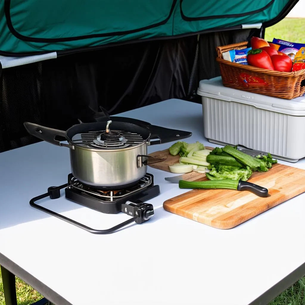 Coachella Car Camping Kitchen Setup