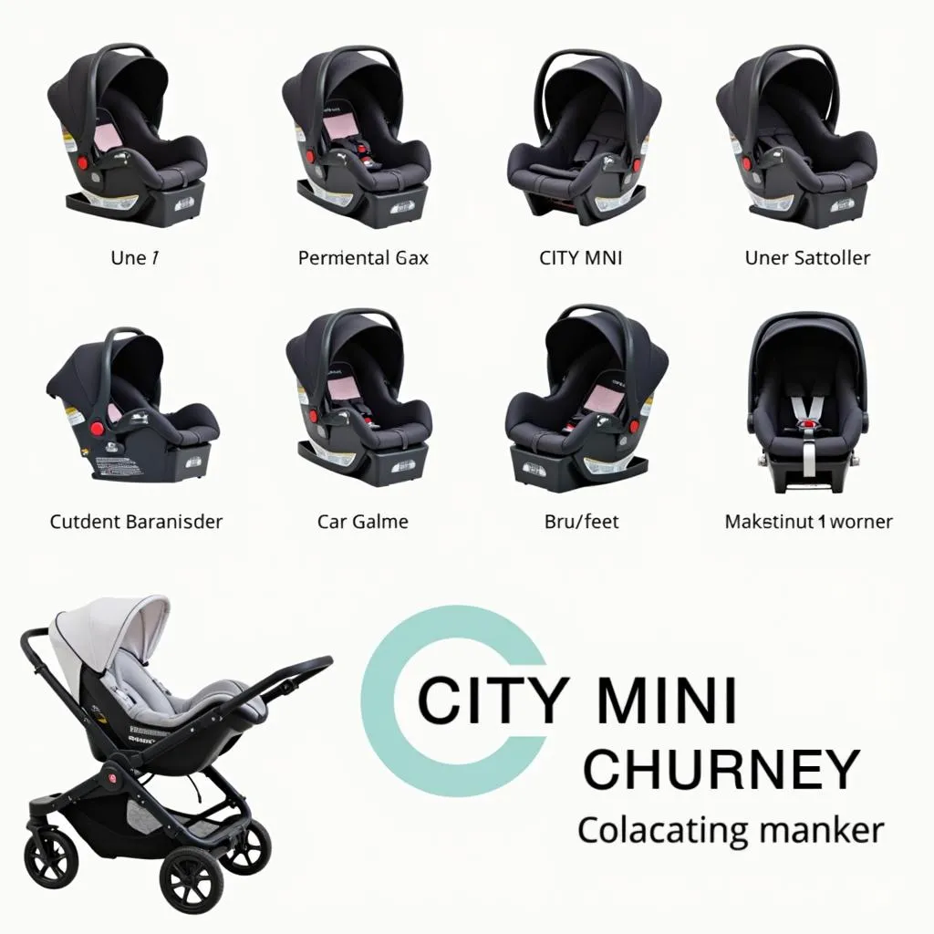 Various Car Seats Compatible with City Mini Double Adapter