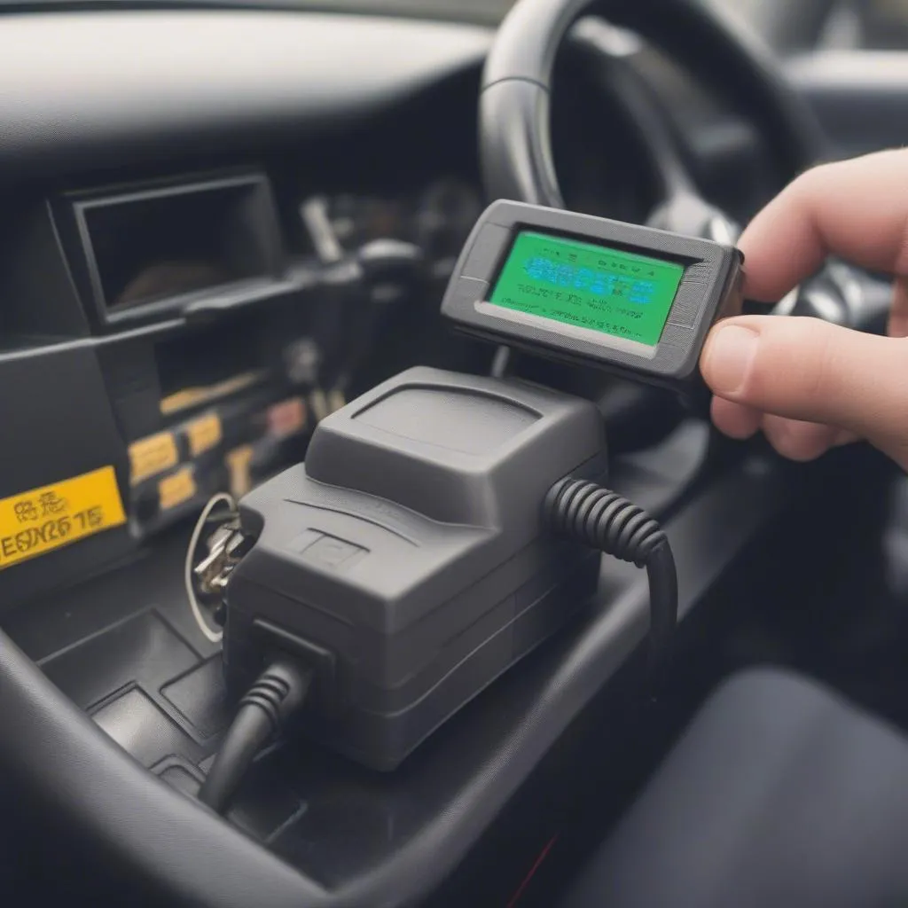 Connecting Cobra OBD II Code Reader to Car's OBD II Port