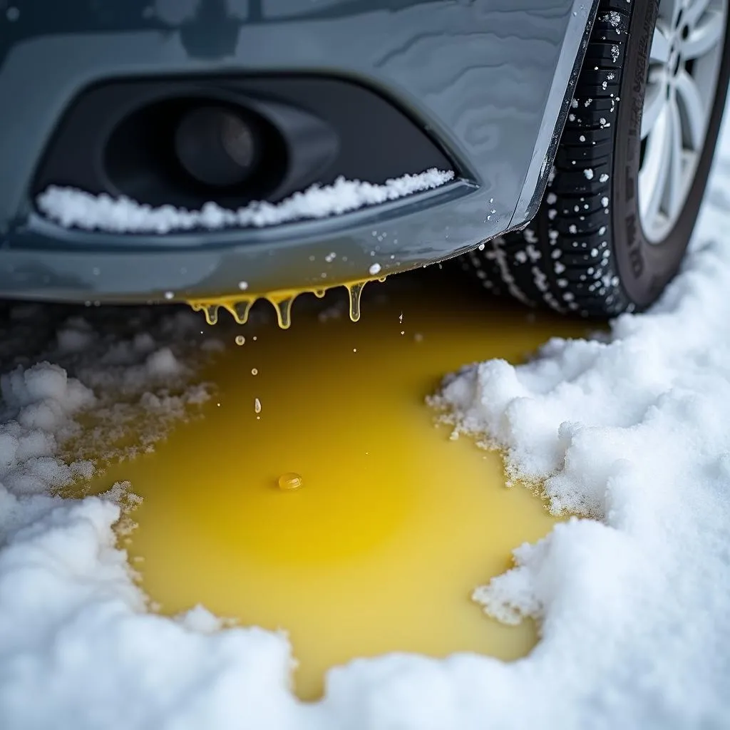 Coolant Leak in Snow: Identification and Solution