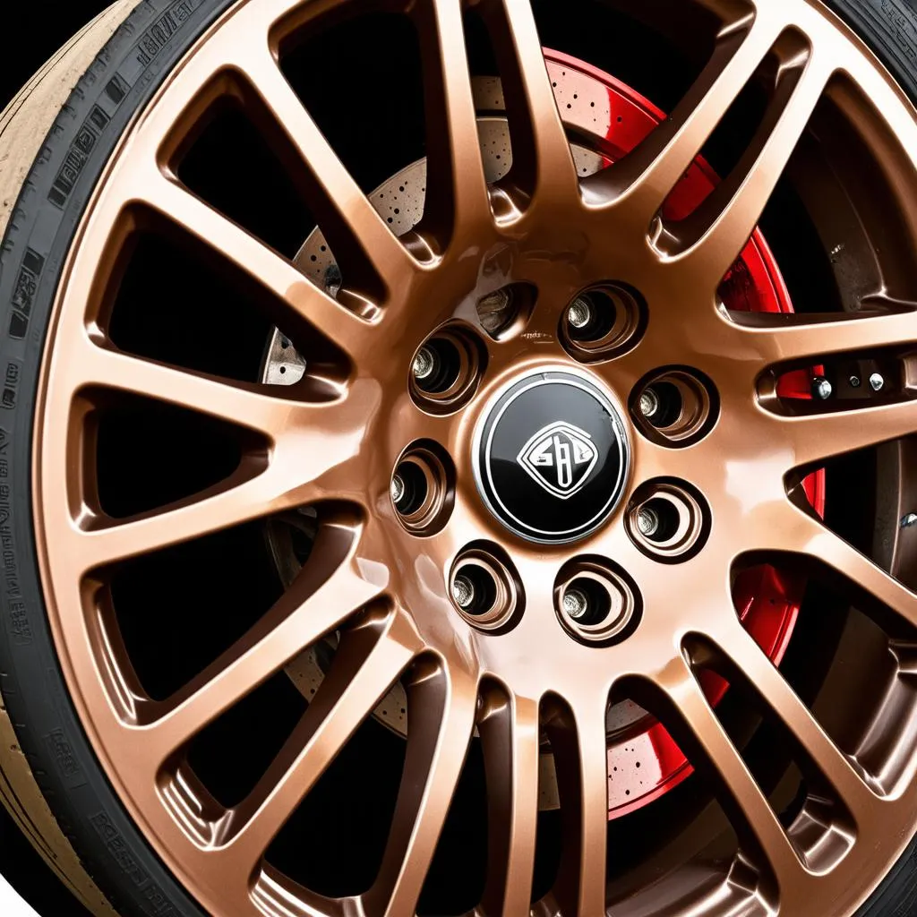 Close Up Of Copper Wheels