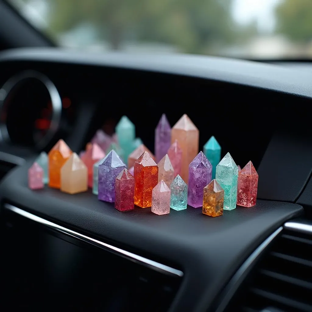 Crystals on a Car Dashboard