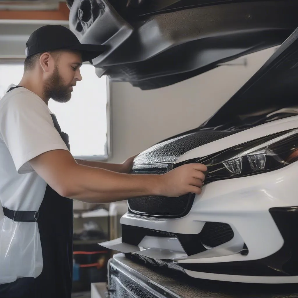 Custom Car Front Bumper Installation