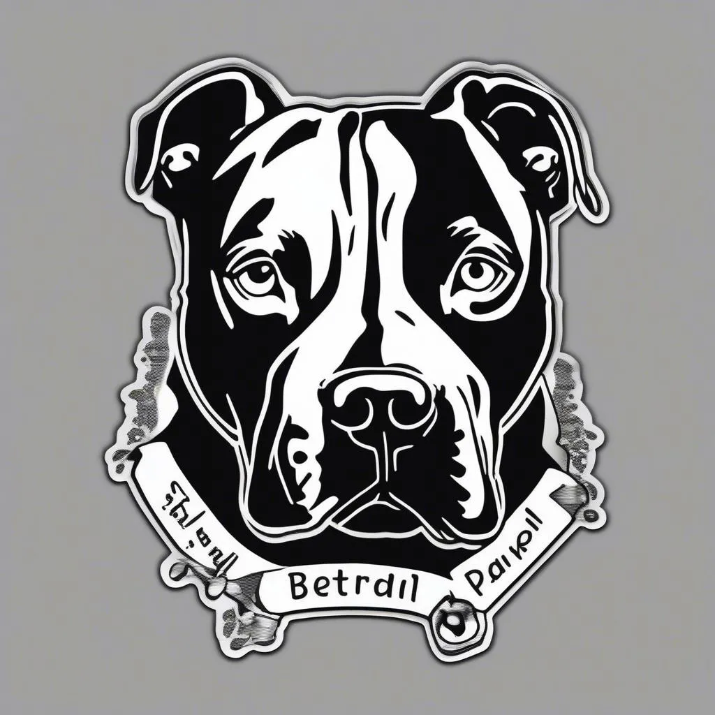 Custom Pitbull Dog Car Sticker