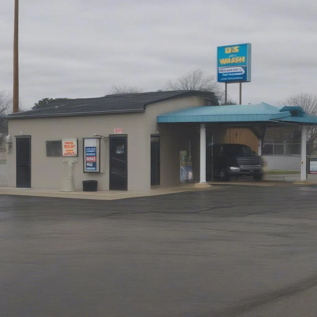 Exterior of a car wash