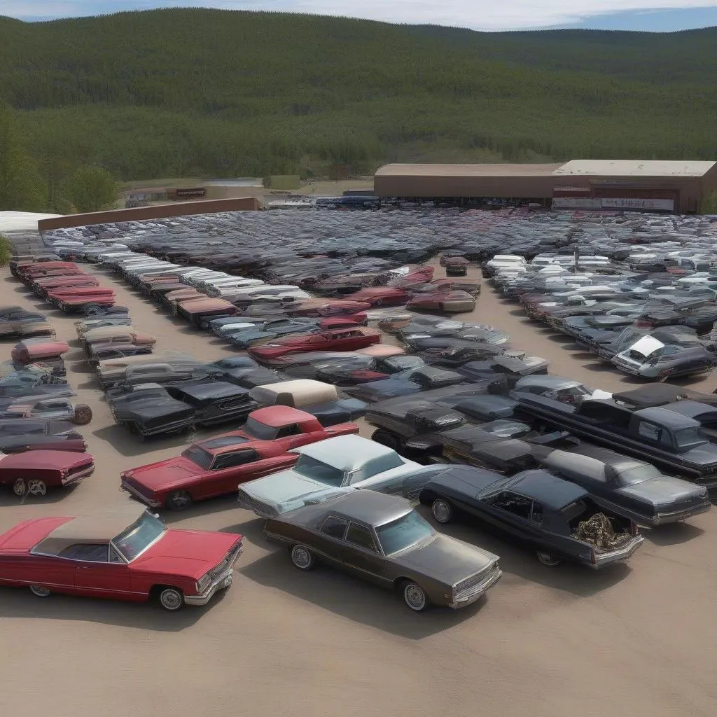 Deadwood car auction lot