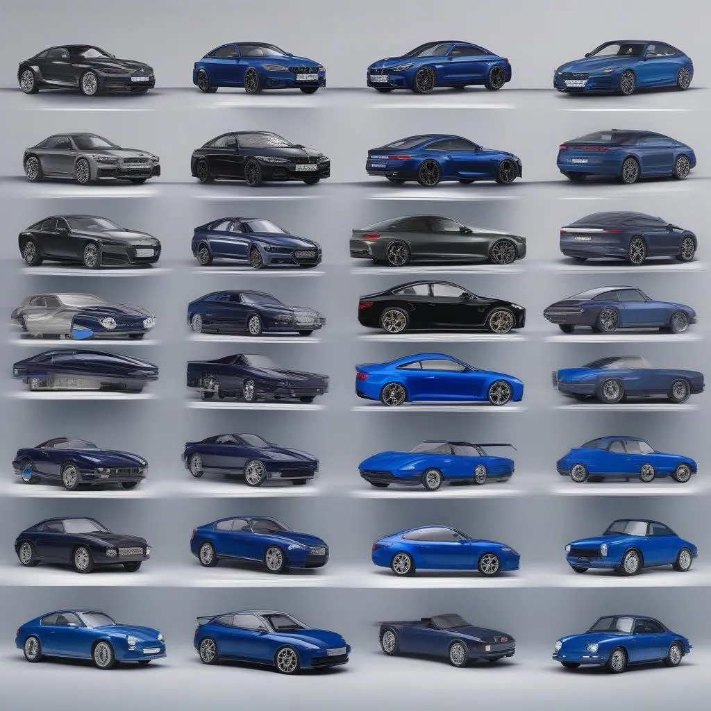 Deep Blue Car Models