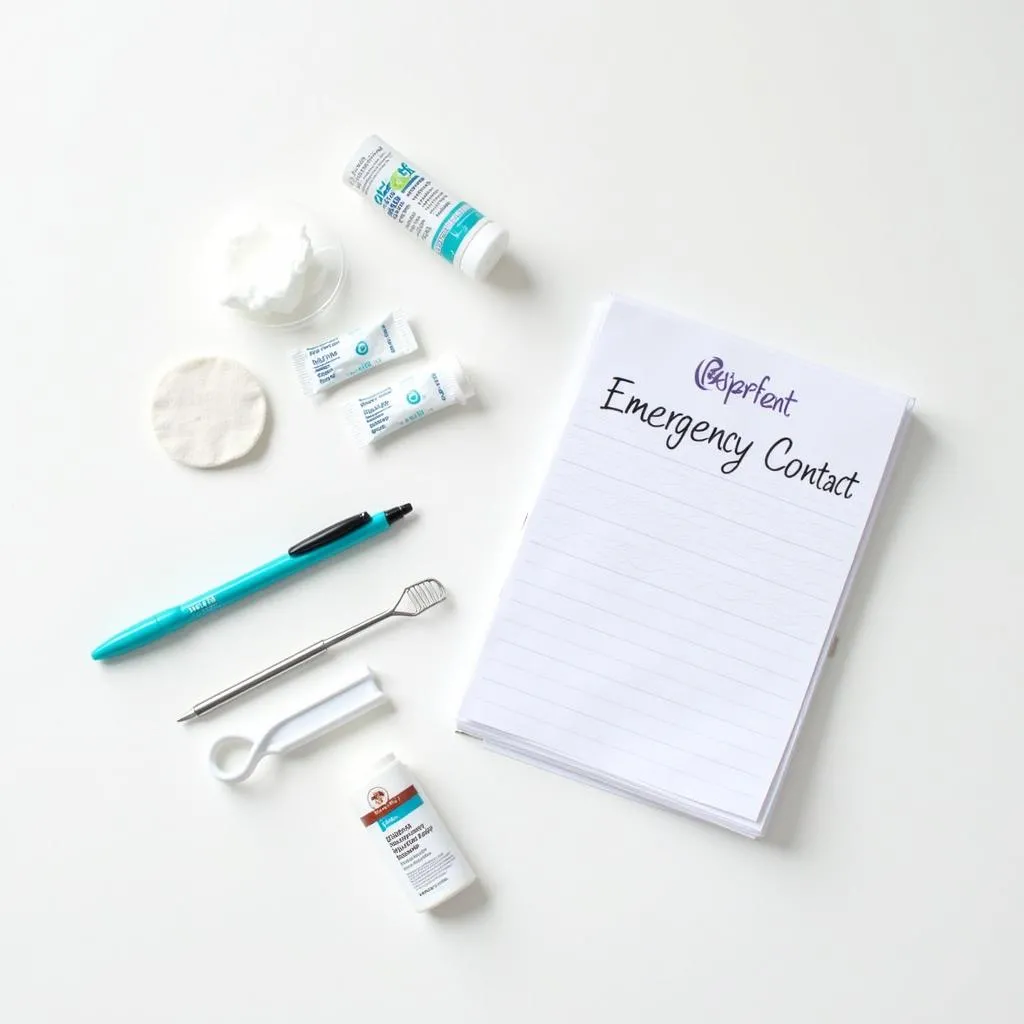 Essential items for a dental emergency kit