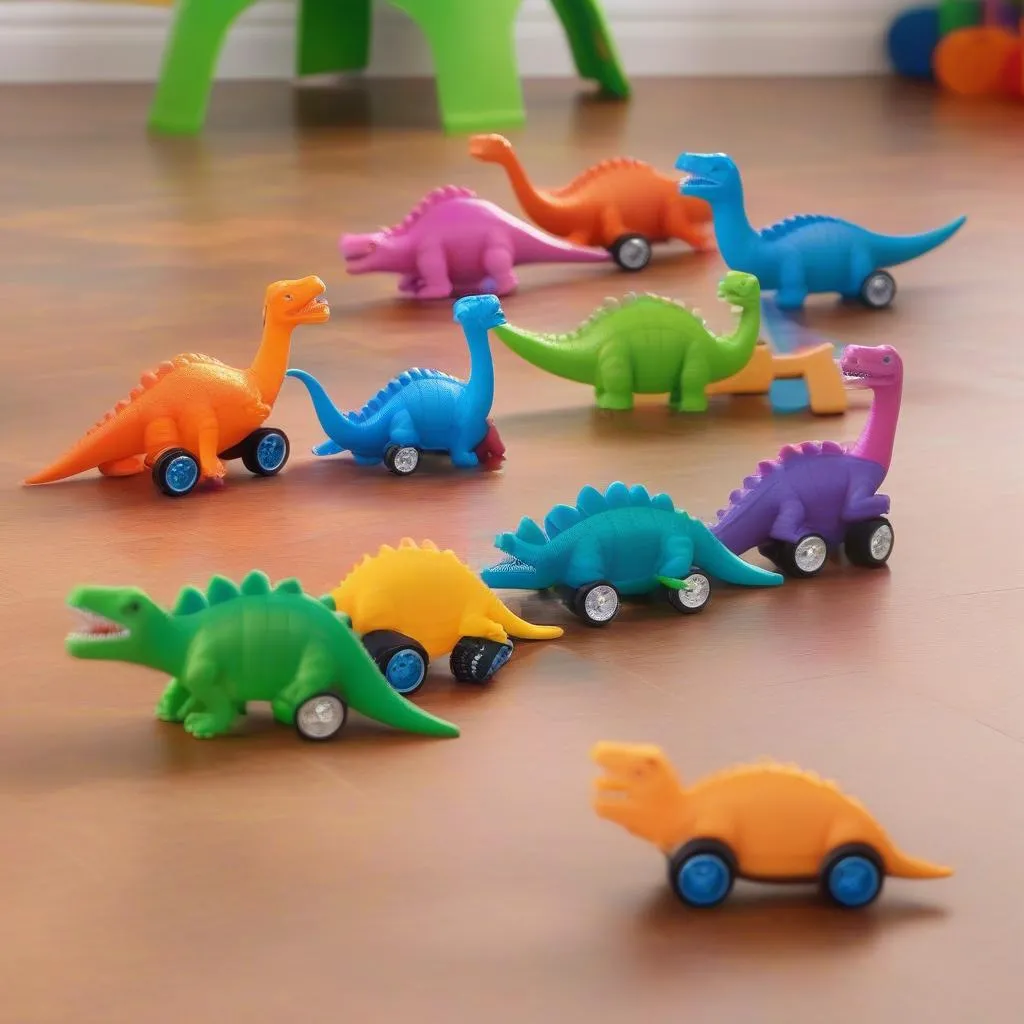 Dinosaur Pull Back Car Race