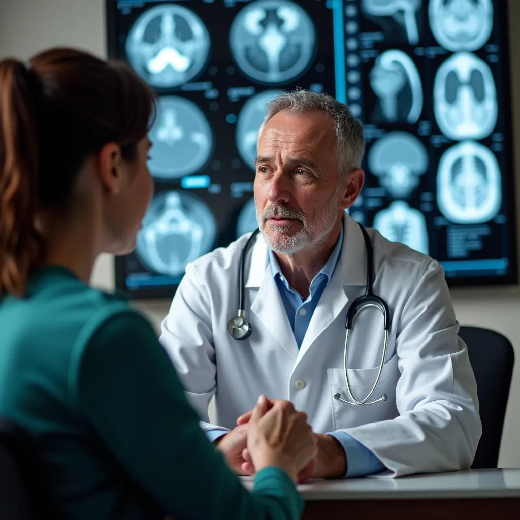 Doctor Consulting with Patient About MRI Results