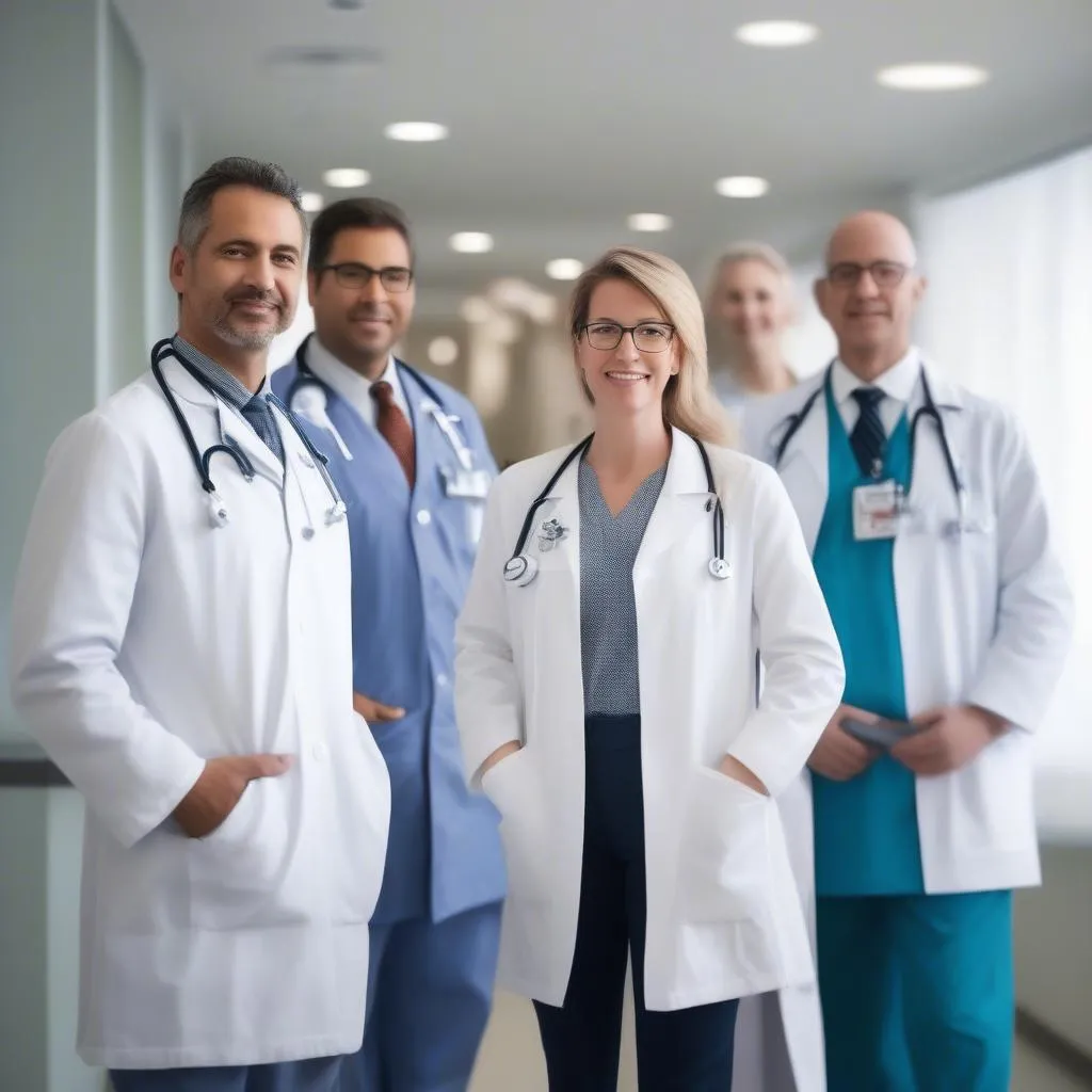 Group of Doctors at an Urgent Care Center