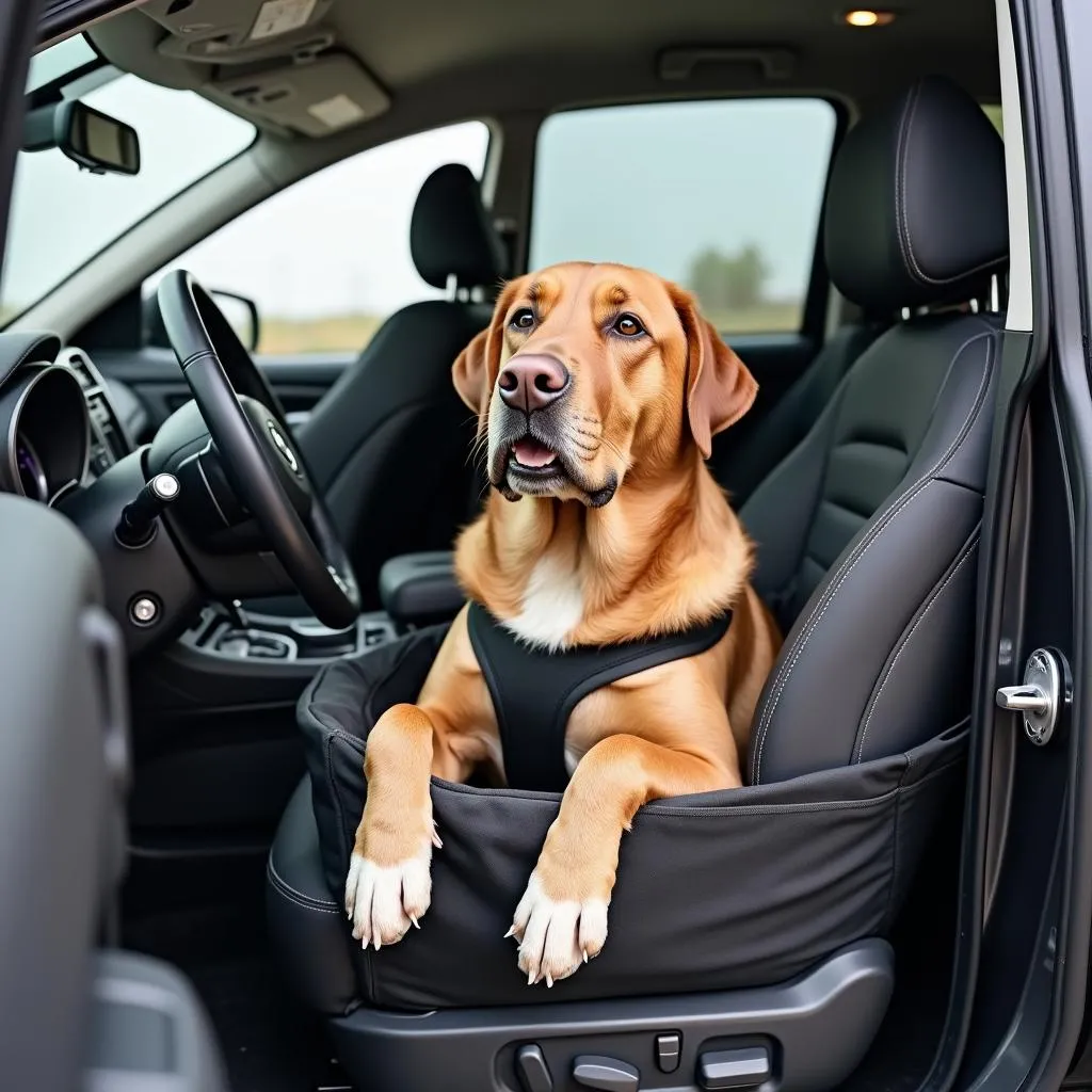 Dog car seat crash test