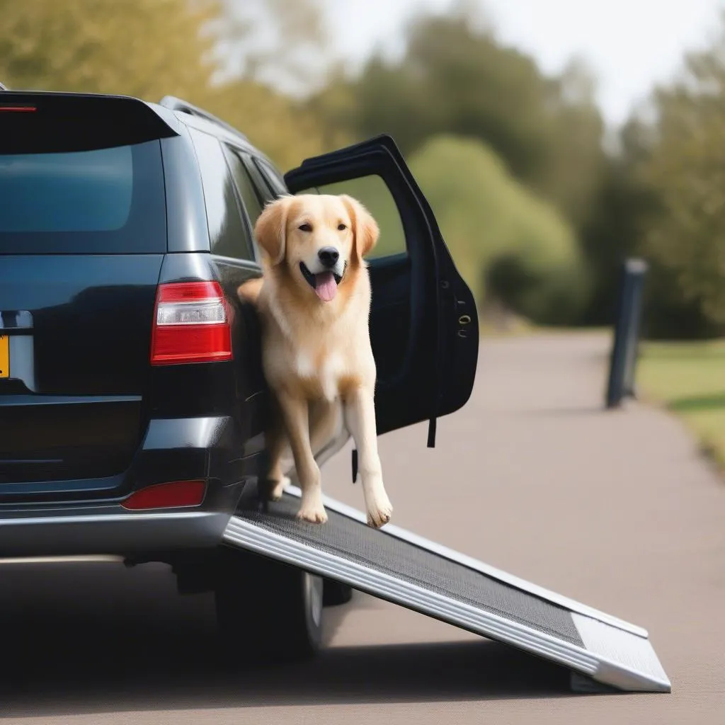 Dog Ramp in Use