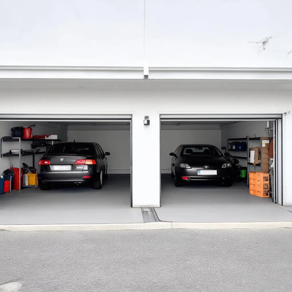 Modern Double Car Garage Interior