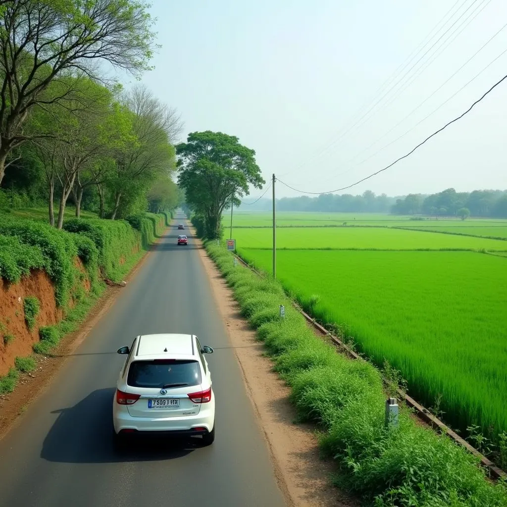 Driving through the Punjab countryside