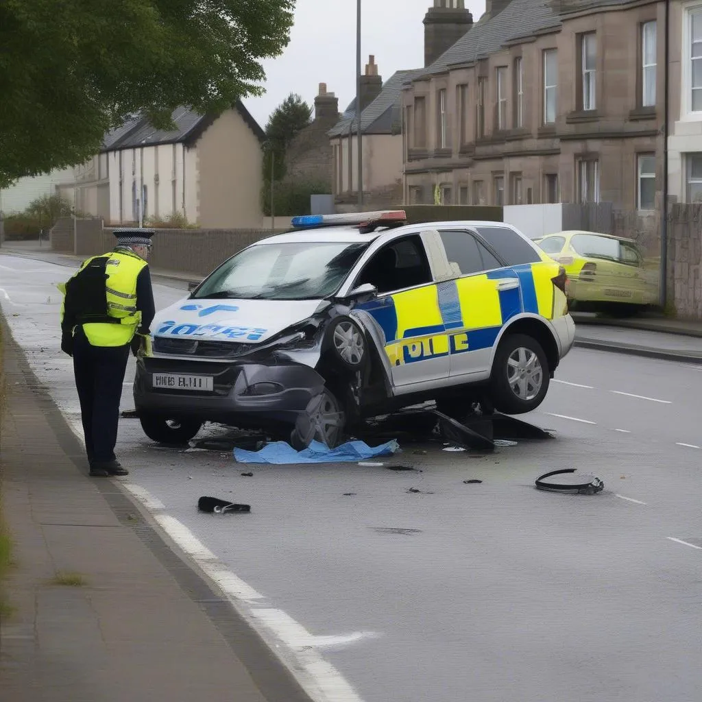 Dundee car accident scene