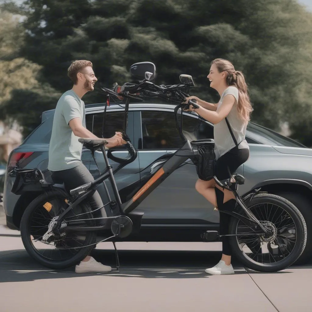 Electric Bike Rack Couple