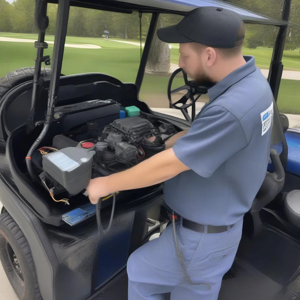 EGR Sensor Inspection in Golf Cart