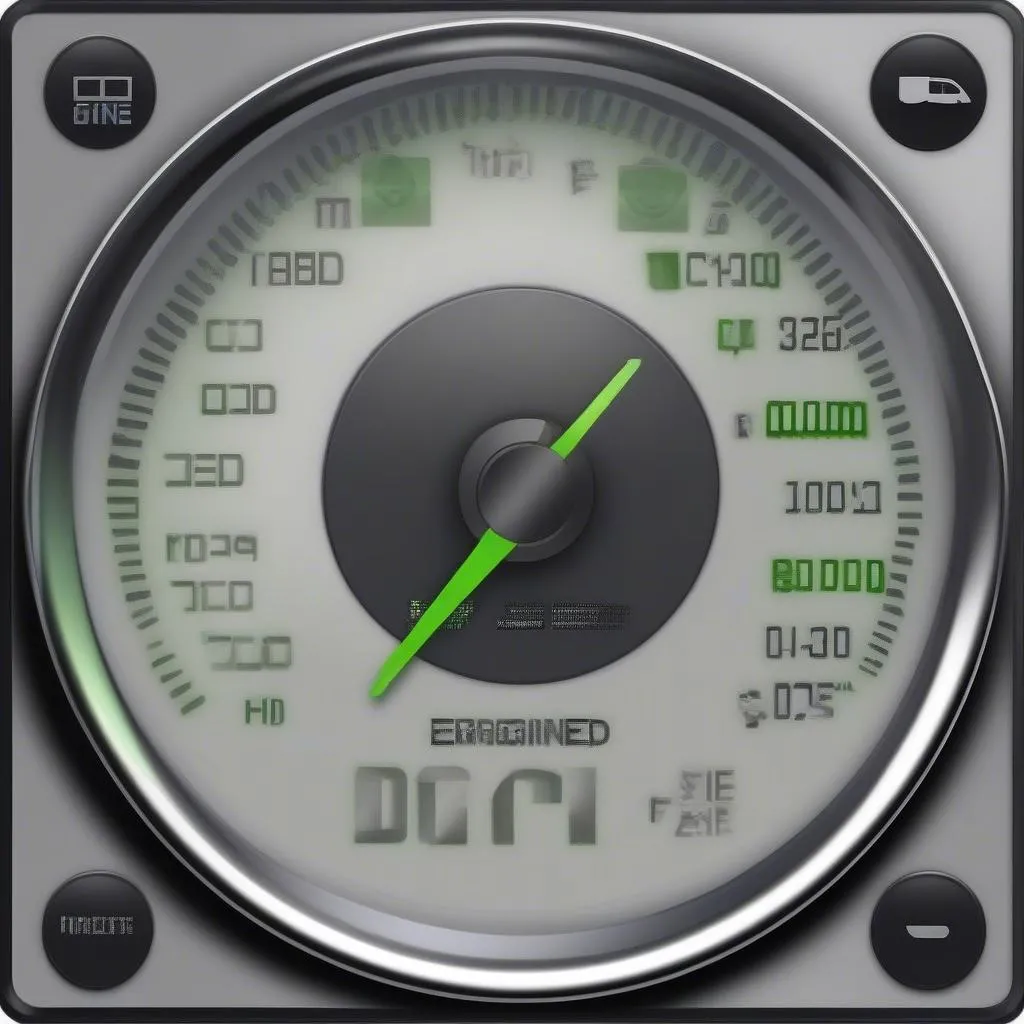 Engine Speed (RPM) data displayed on a digital gauge