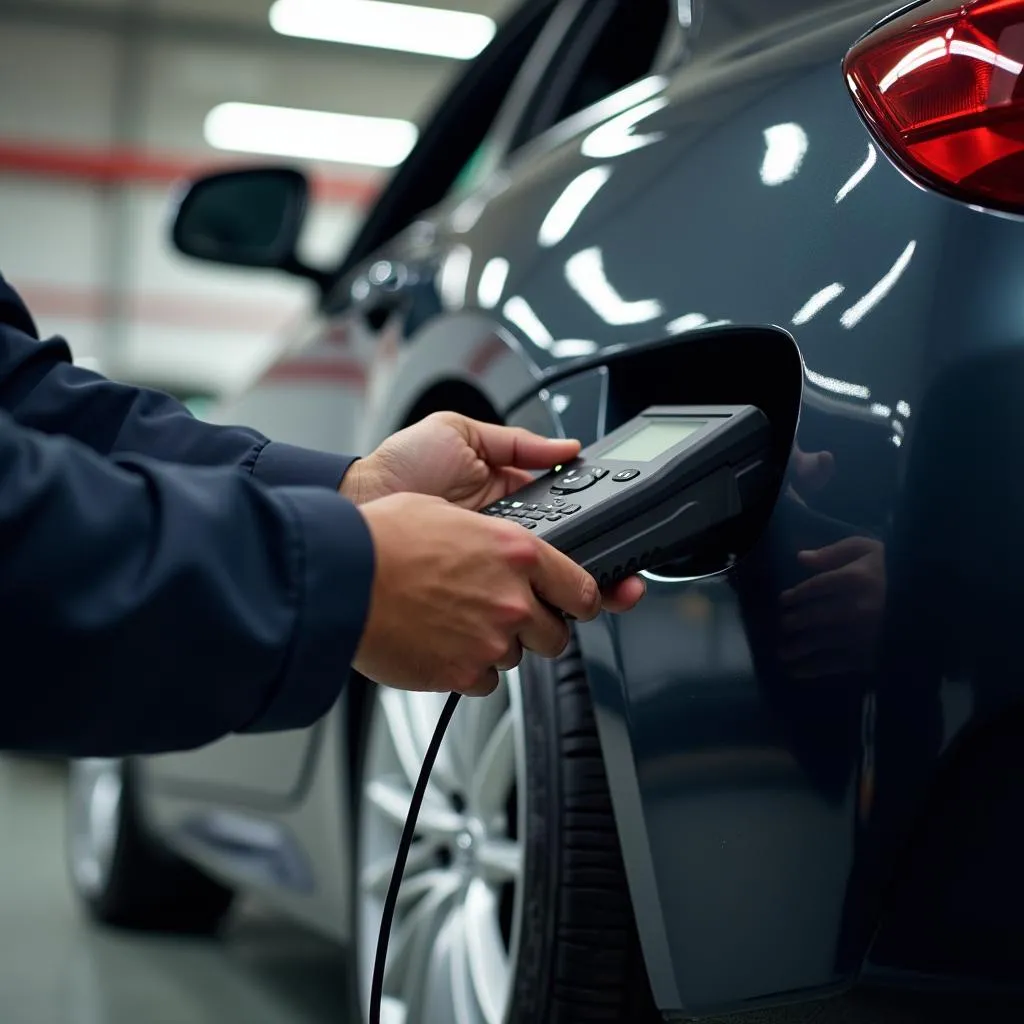 European Car Diagnostic Scanner in Use