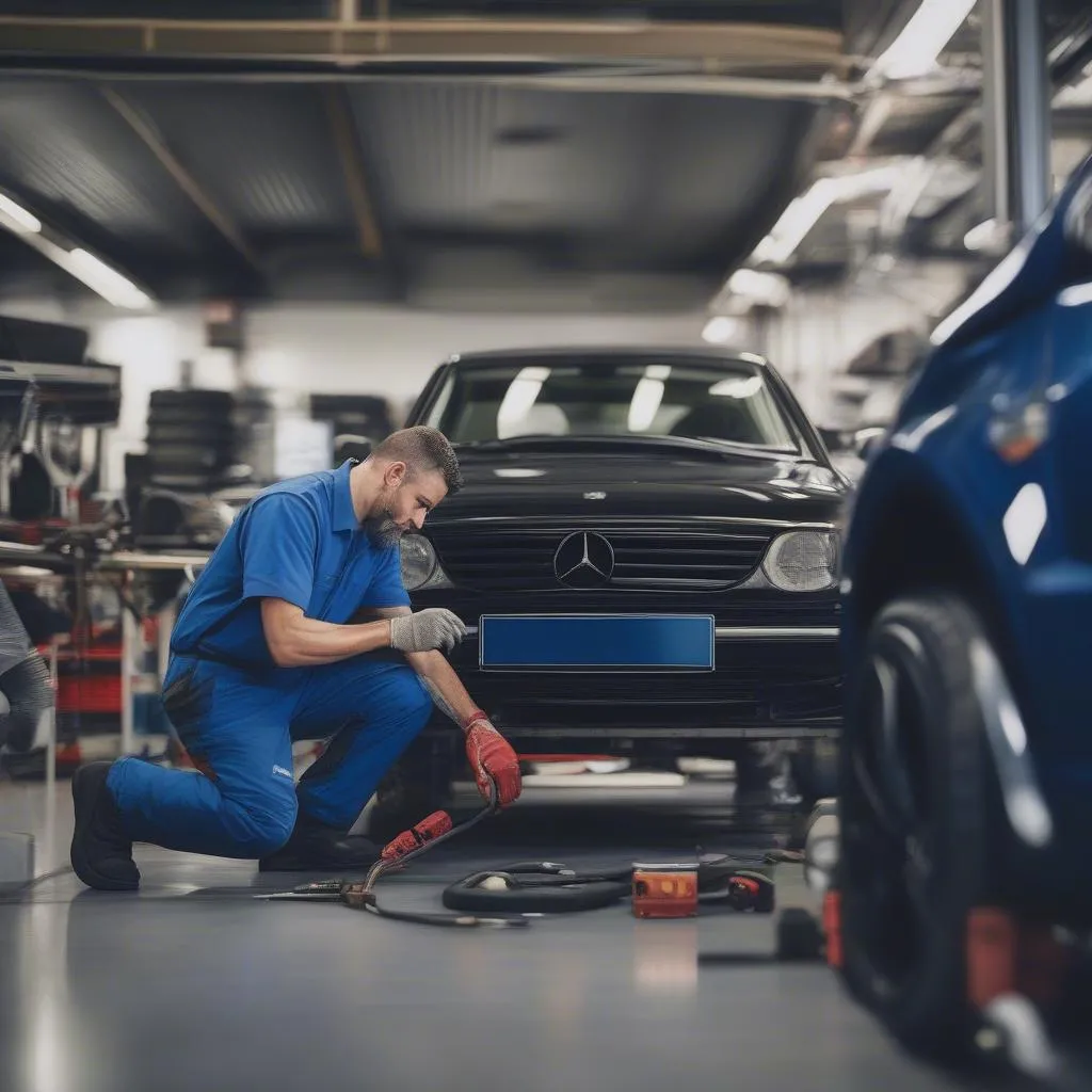 European-car-maintenance-in-workshop