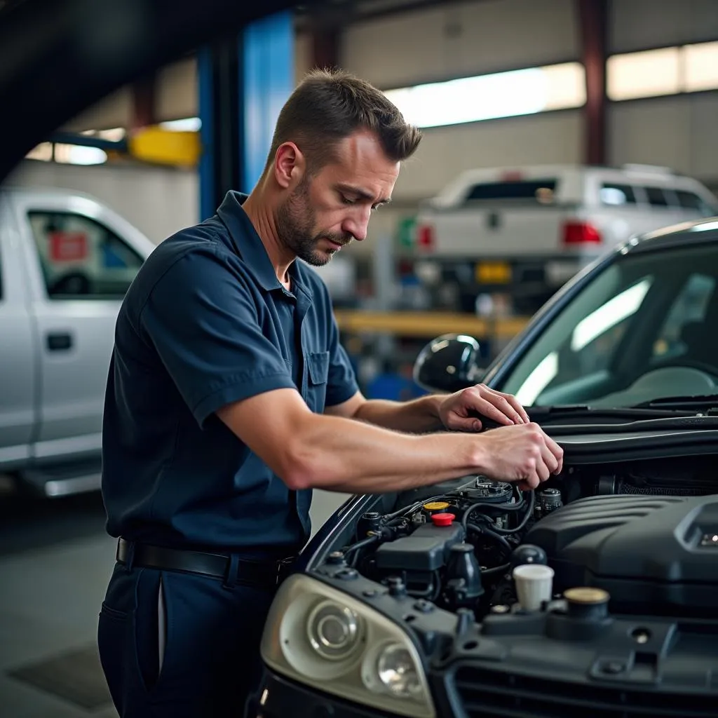 Mechanic Repairing European Car in Tujunga