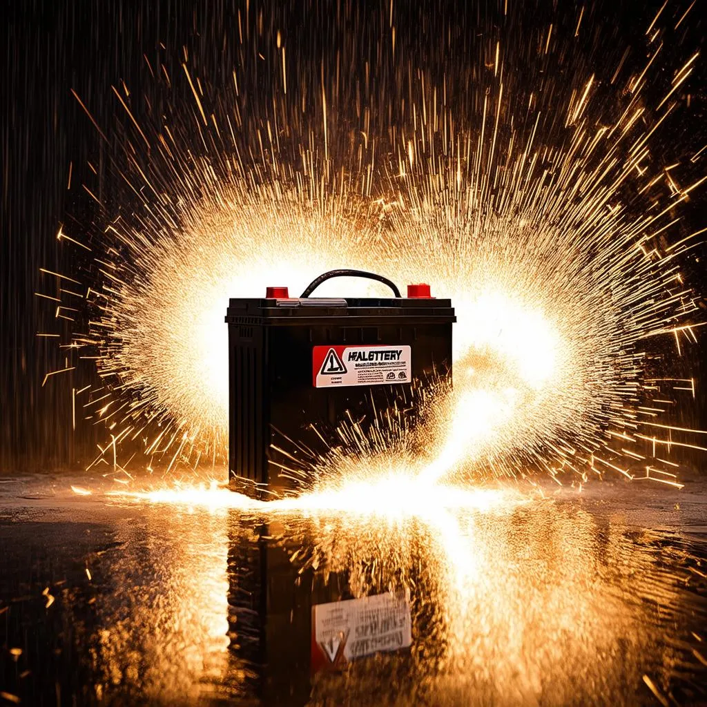 Exploding Car Battery