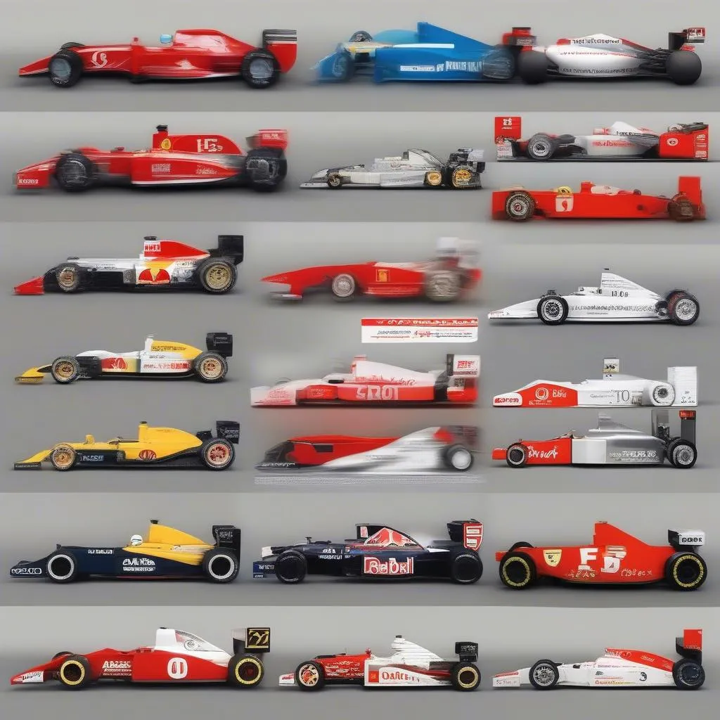 F1 car model history