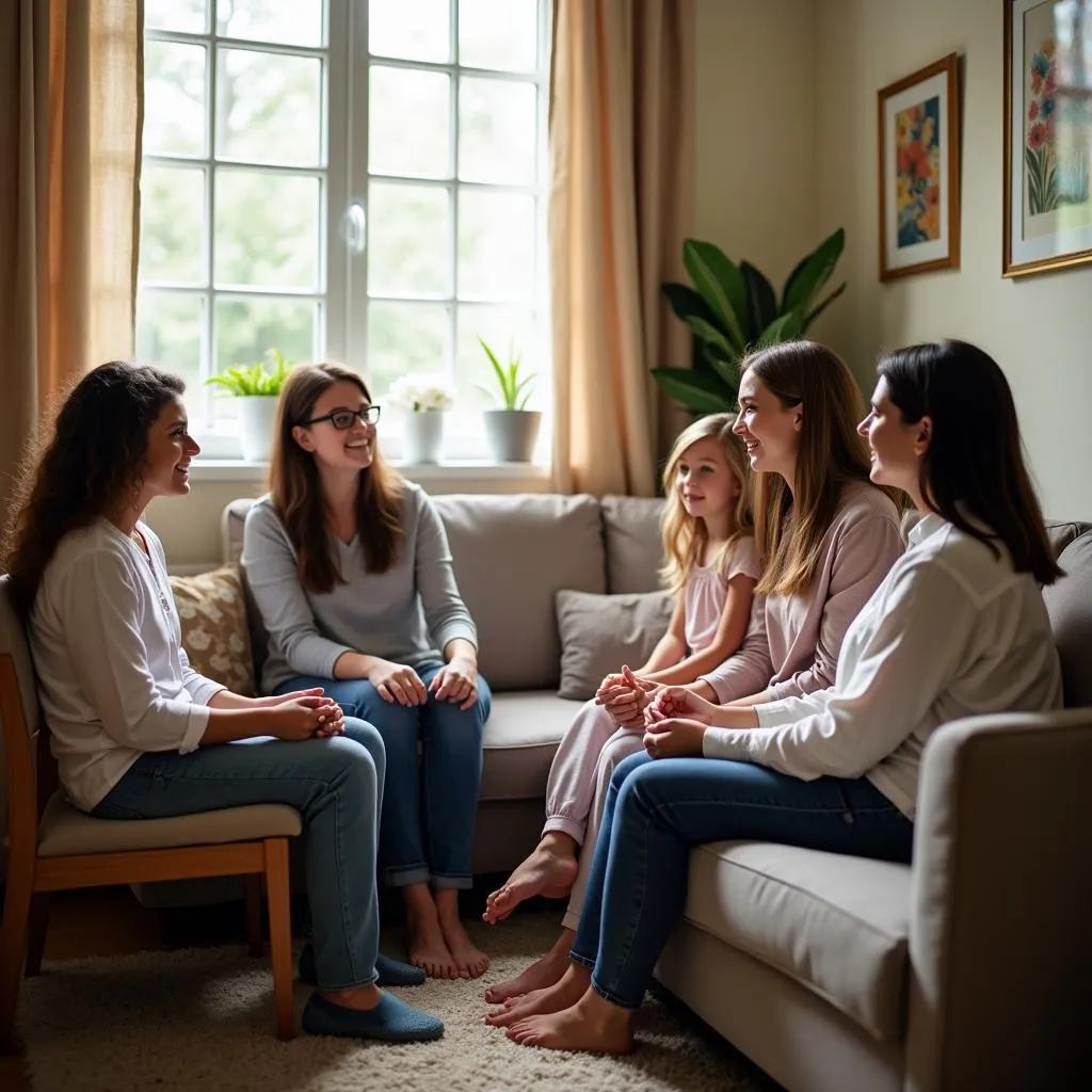 Family Receiving Counseling at Family Care Center