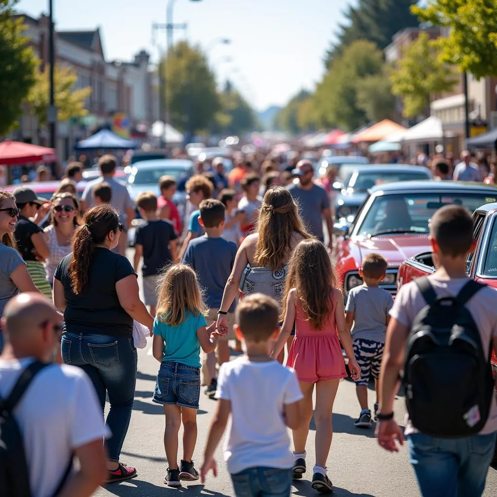 Attendees Enjoying the Ferndale Car Show