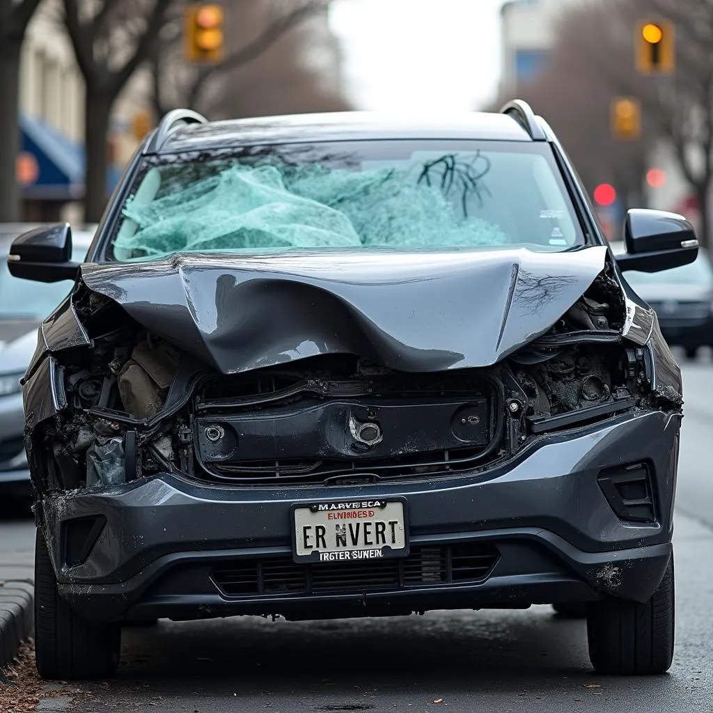 Car Accident Damage on Fillmore Street