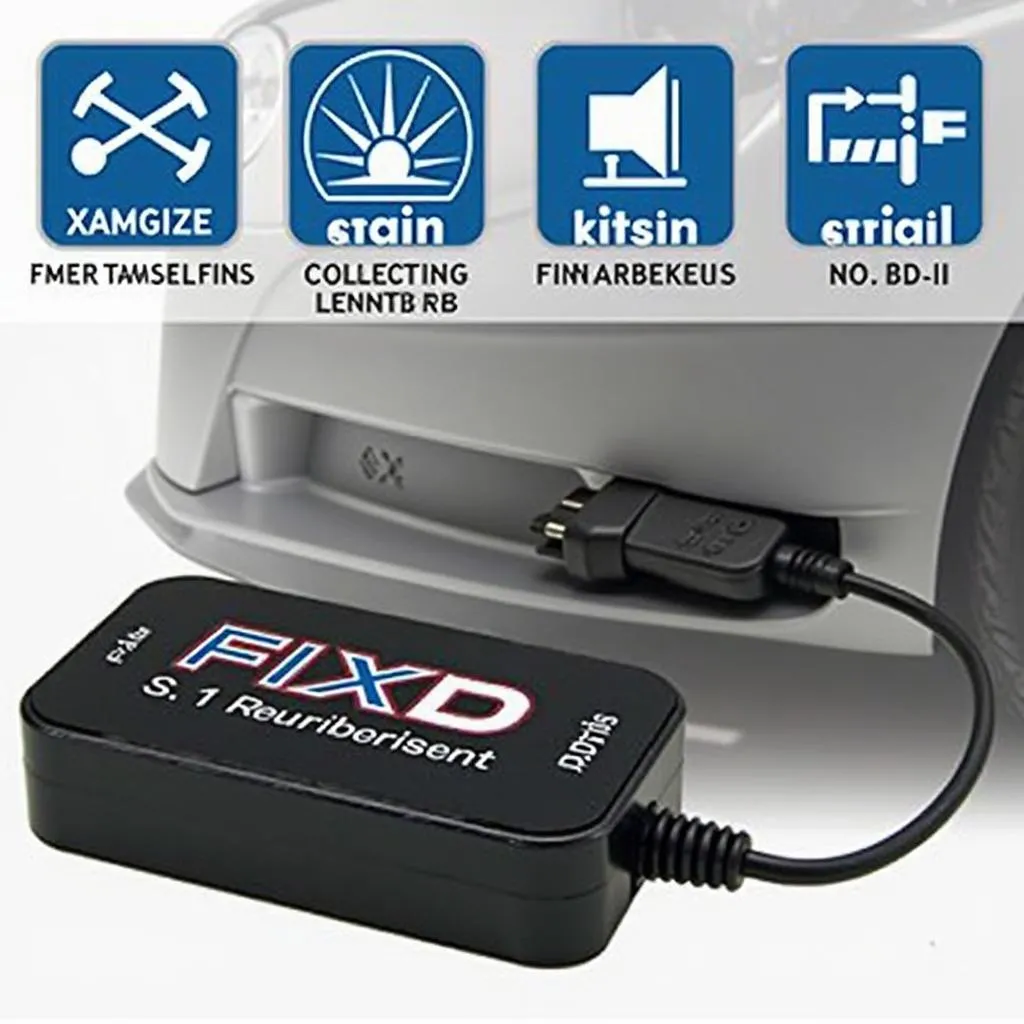 Fixd OBD II Active Car Health Monitor Plugged into Car OBD II Port