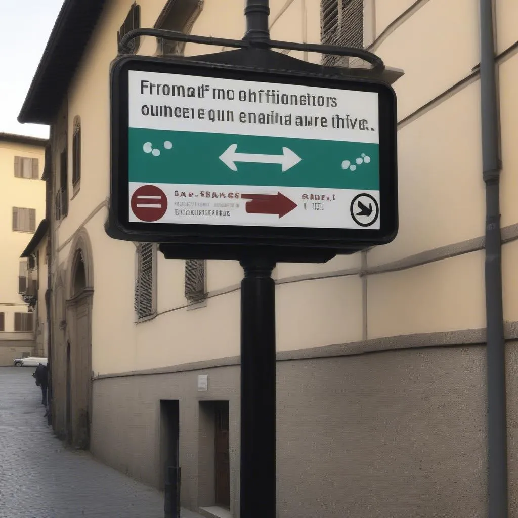 Florence traffic sign