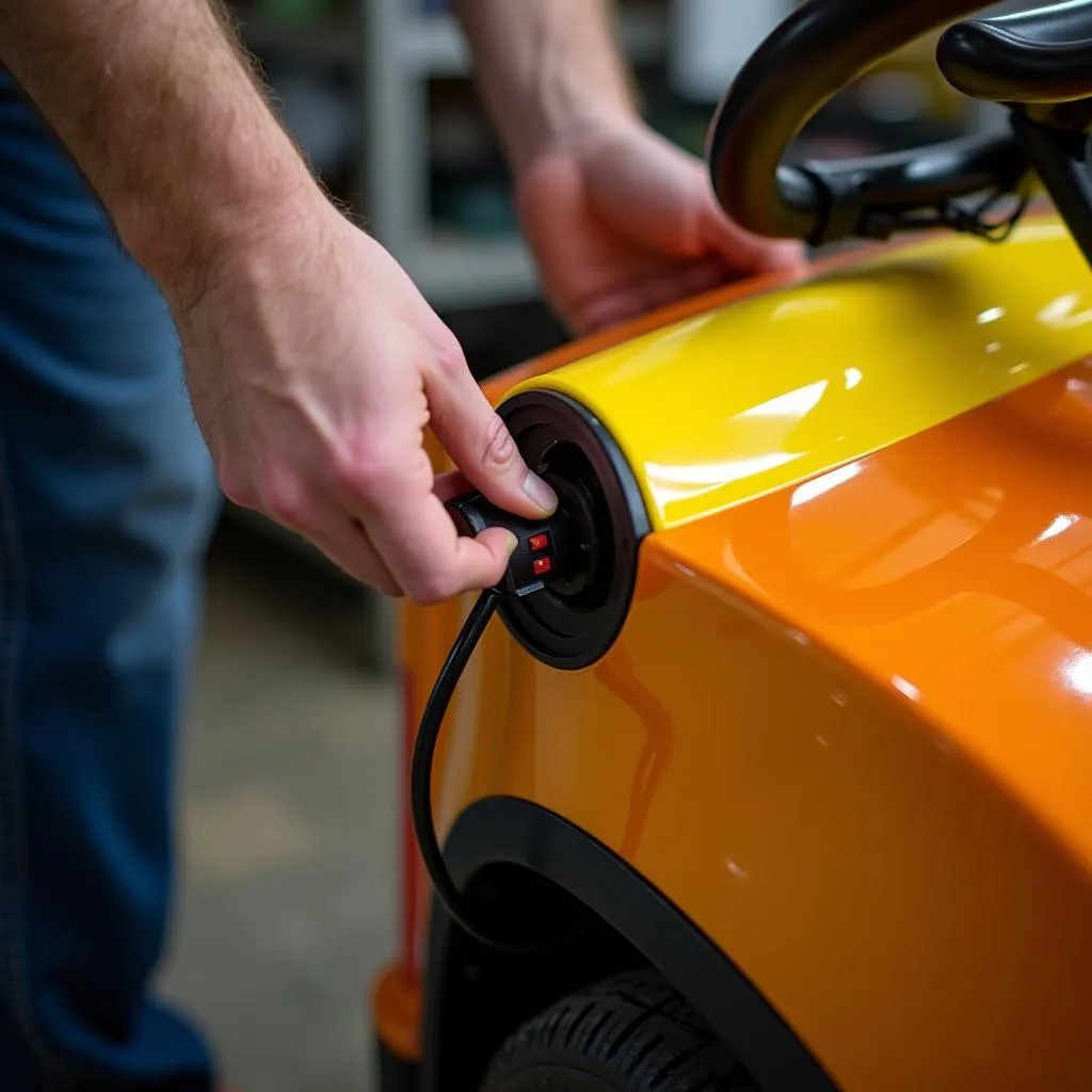 Flybar bumper car battery check