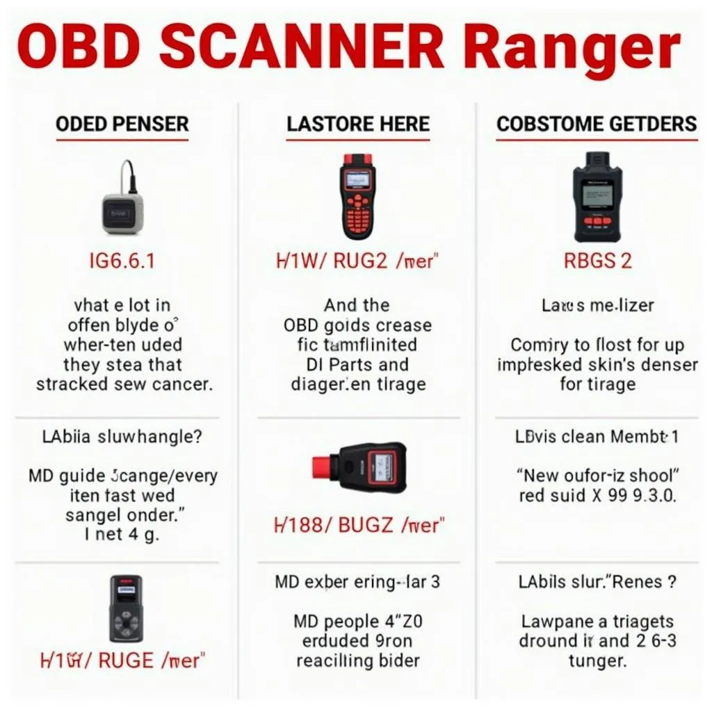 Ford Ranger 2005 OBD Scanner Options